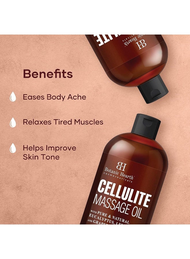 Botanic Hearth Cellulite Massage Oil - Cellulite Oil for Thighs - Unique Blend of Massage Essential Oils - Improves Skin Tone, Skin Firmness & Tightness - 8 fl oz - Image 3